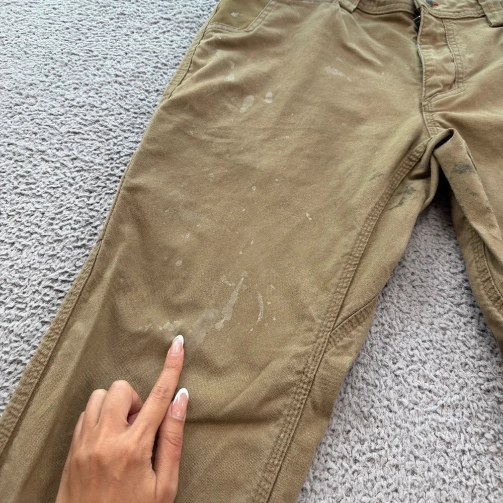 Milwaukee Men 32x30 Tan Brown Canvas Work Pants Utility M650 Rugged Pocket